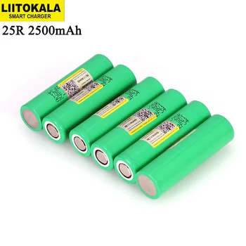 

6PCS Liitokala INR18650-25R 18650 2500mAh 3.6V lithium Rechargeable battery 20A discharge batteries