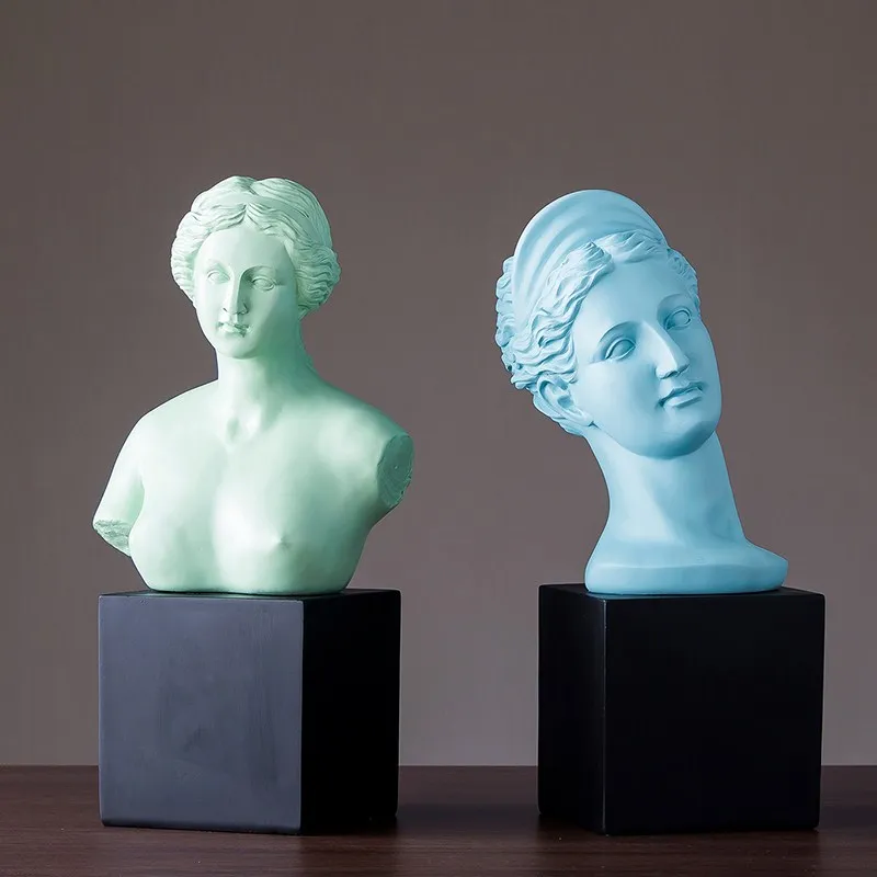 

Venus Bust Statue Goddess Of Beauty Bnd Love Resin Craftwork TV Cabinet Soft Living Room Decoration Gift L2739