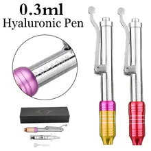 0,3 мл гиалуроническая кислотная ручка+ 5 шт Шприц Высокого Давления гиалуроновые Пистолеты для анти-морщин наполнения губ шприц иглы распылитель