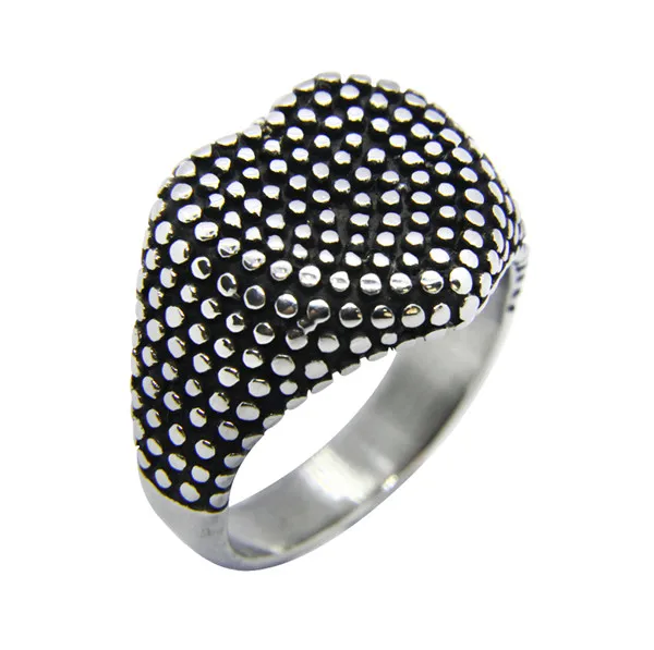 

Size 6-11 Cool 316L Stainless Steel Silver Dots Heart Ring Vintage Ladies For Gift Heart Ring