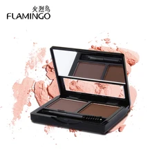 Фламинго двойной цвет водонепроницаемый бровей Косметическая пудра для макияжа легко носить шаблон для рисования бровей Набор косметики