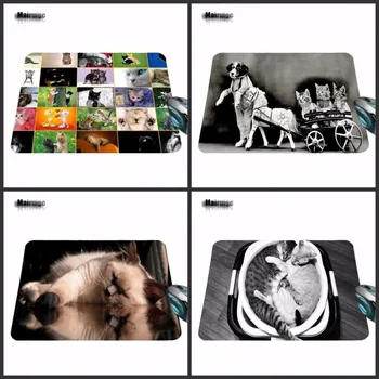 

Mairuige Lovers Cats Hot Item Custom Silicone Rectangular Animal Mouse Pads Mice Mat Mouse Pad 18*22cm and 25*29cm
