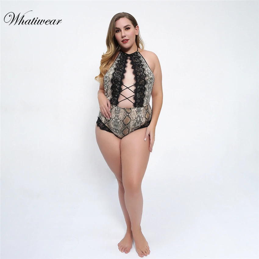 Hollow Out Romper Women Top Sexy Transparent One Piece Lace Plus Size Bodysuit Femme Overall Body Modis Playsuit Jumpsuit