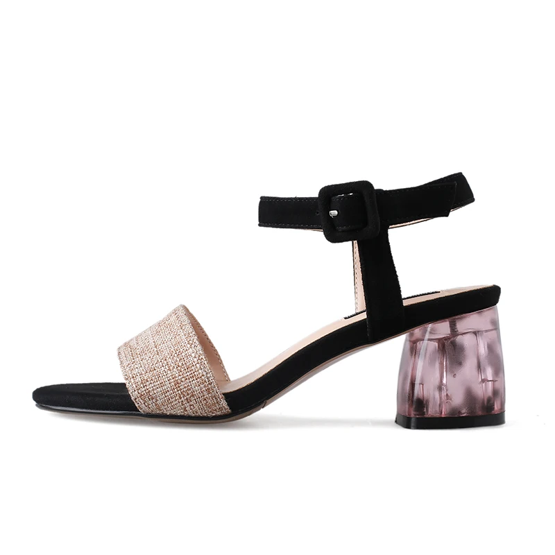 Frau Weibliche Party dark Apricot Offene Sandalen Sommer Light Apricot Farbe Ankle High Wildleder Strap Kind Spitze Mode Wetkiss Heels Schuhe Frauen SvZWg