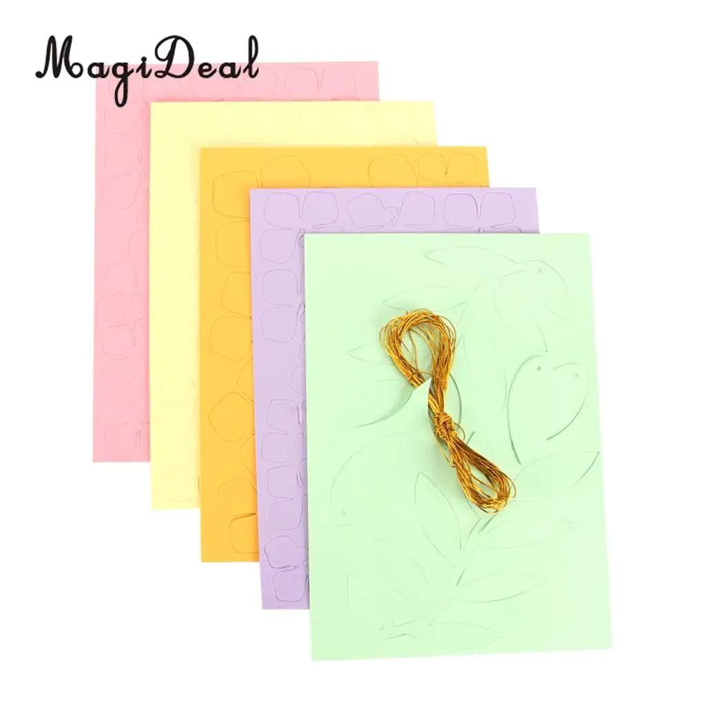 Colorful Paper Hanging Flower Leaf Garland DIY Craft Home Wall Decoration 