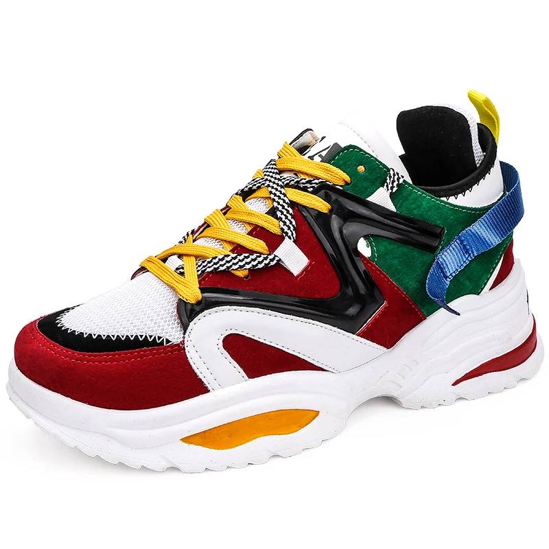 

Stylish Women Running Shoes INS Ulzza Harajuku Men Sneakers Cushioning Platform Breathable Wave Couple Sports Walking Shoes
