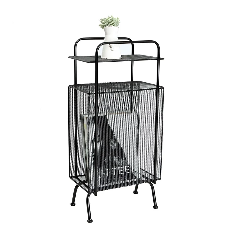 73cm High Metal Wire Mesh Storage / 34cm Wide / Golden Metal Mesh