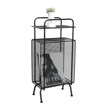 

73cm High Metal Wire Mesh Storage / 34cm Wide / Golden Metal Mesh Shelves