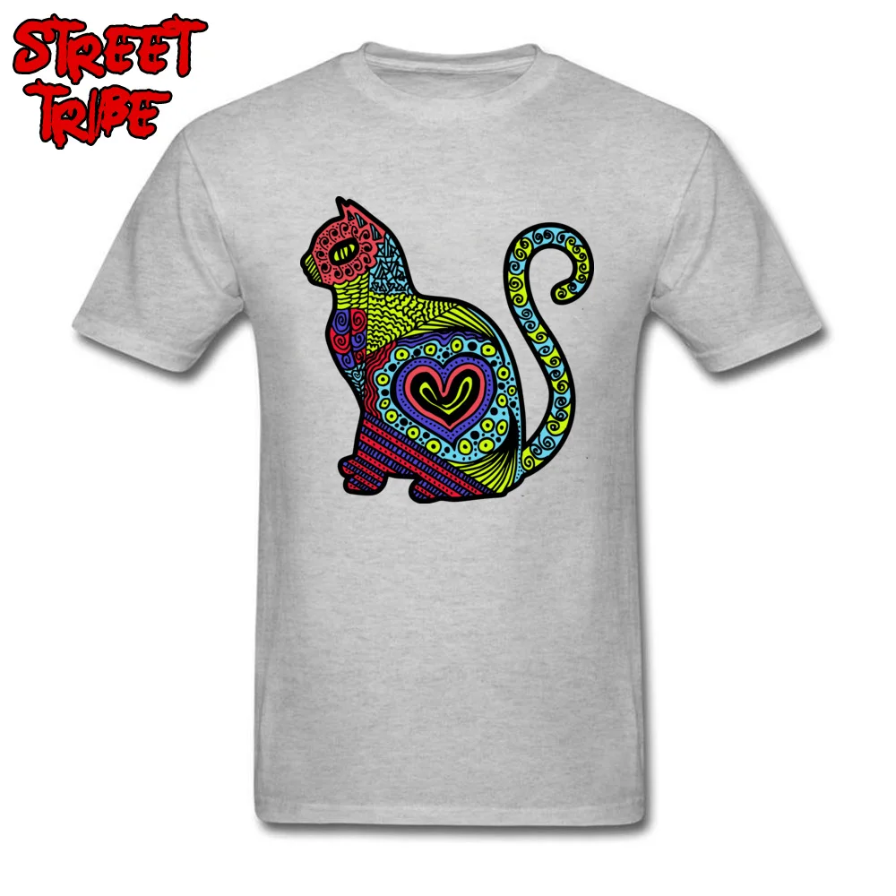 Cat Pop Group Short Sleeve Tops Shirts Summer O-Neck 100% Cotton Men Top T-shirts Group Tops Shirts Funny Drop Shipping Cat Pop grey