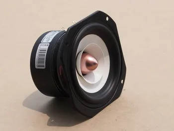 

NEW 2PCS Audio Labs 4'' White Paper Cone Aluminum Bullet Full Range/Frequency Speaker Driver Shielded 4/8ohm 15W