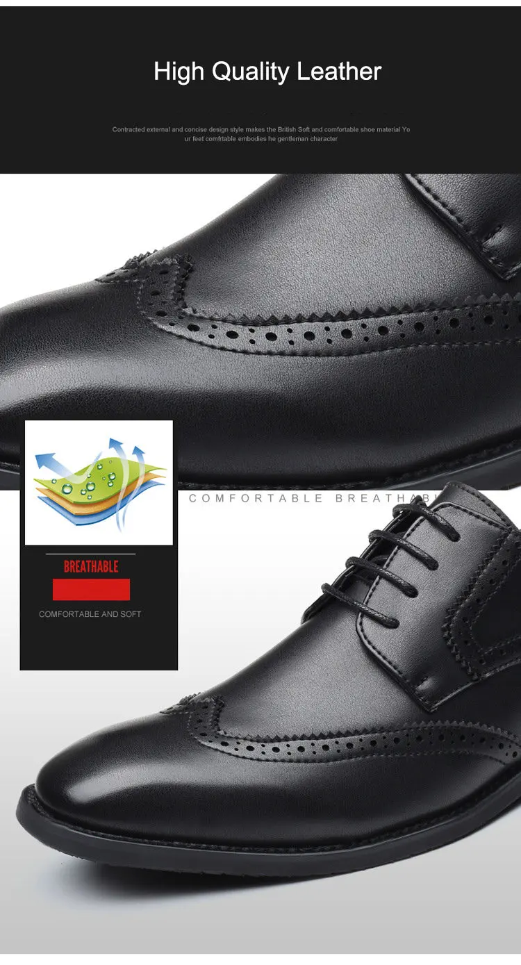 Merkmak/Мужские модельные туфли из натуральной кожи; обувь с перфорацией типа «броги» на шнуровке; Брендовая обувь в деловом стиле; свадебные туфли на плоской подошве; мужская повседневная обувь для вечеринок