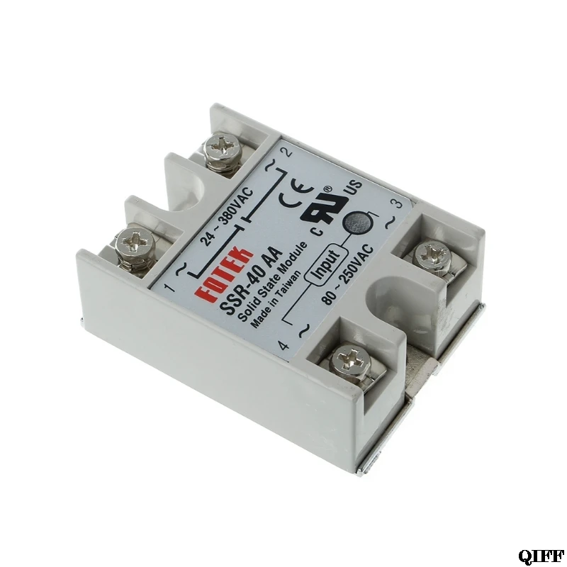 Твердотельный релейный модуль SSR 40AA 40A 250V 80 DC вход 24 380VAC выход Mar28|Реле| |