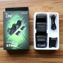 Светодиодный док-станция с двойной зарядкой+ USB кабель для зарядки+ 2 аккумулятора 400 мАч для microsoft Xbox One/Slim/X контроллер