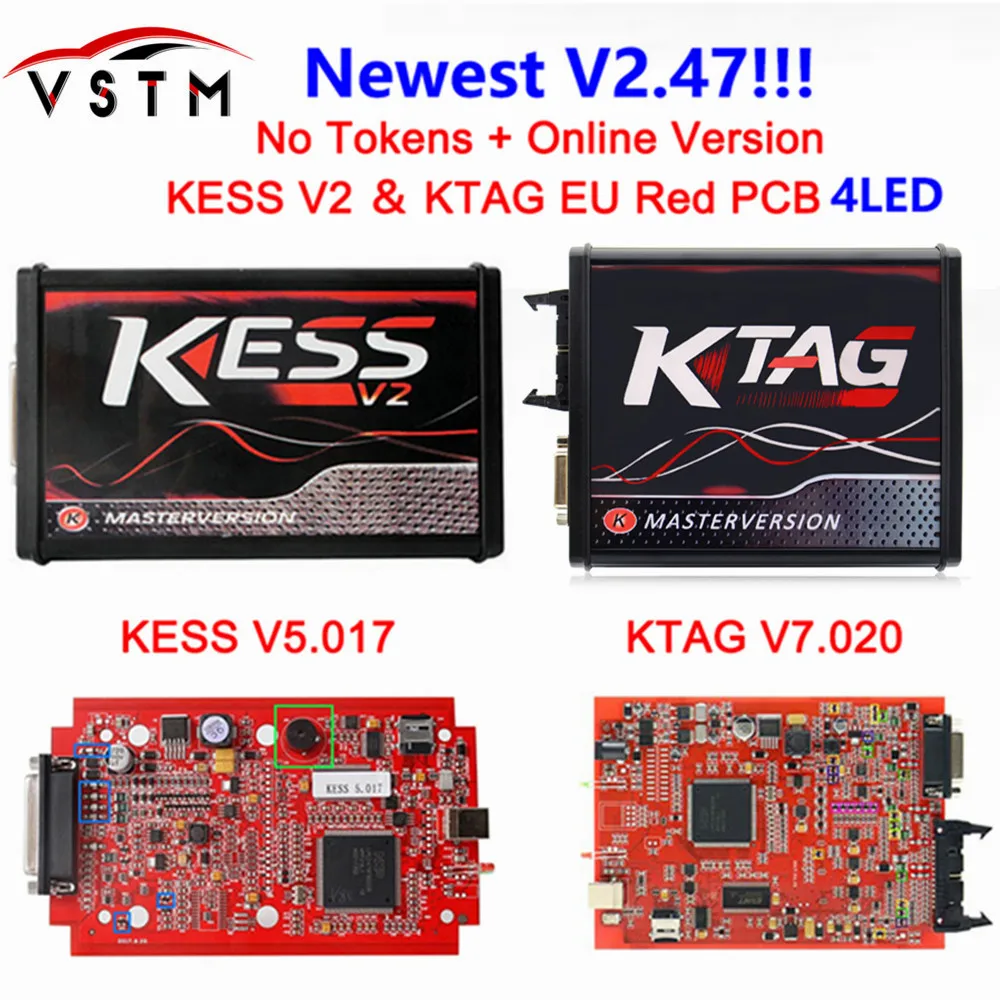 ECU чип тюнинг ktag v7.020 с GPT кабелем Kess V2 V5.017 V2.47 kess v2 Master версия для