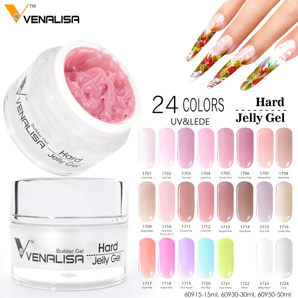 #60930 Venalisa Hard Jelly Gel CANNI Supply Bulk Pack Camouflage Gel Soak Off UV LED Poly Gel Extension Long Lasting Nail Gel