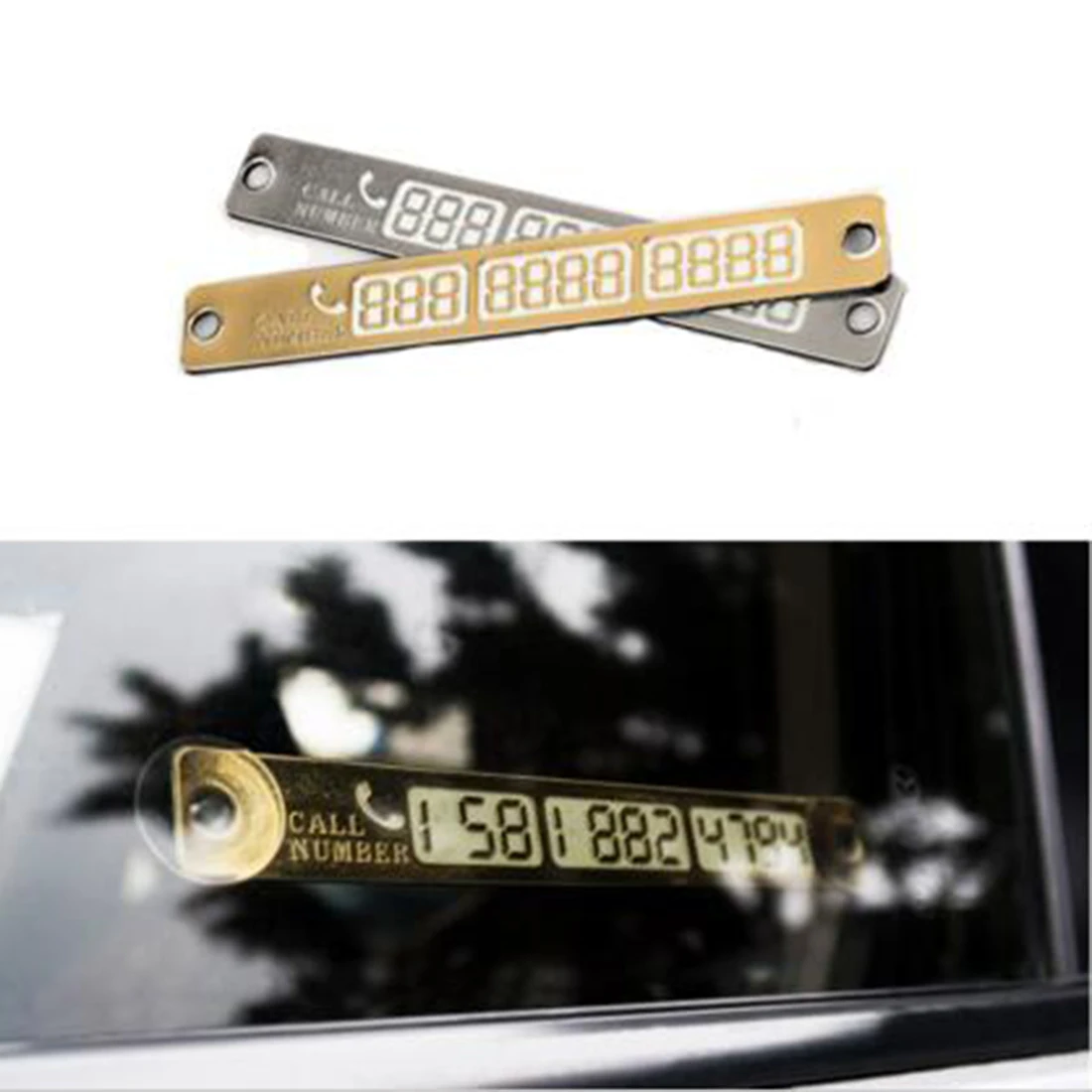 

Dewtreetali Luminous Phone Number Card Temporary Car Parking Card Telephone Number Card Notification Night Light Sucker Plate C