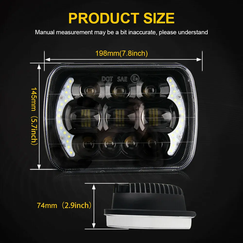 Светодиодный фонарь CO LIGHT 130 Вт 5X7 7X6 дюймов прямоугольный светодиодный морской
