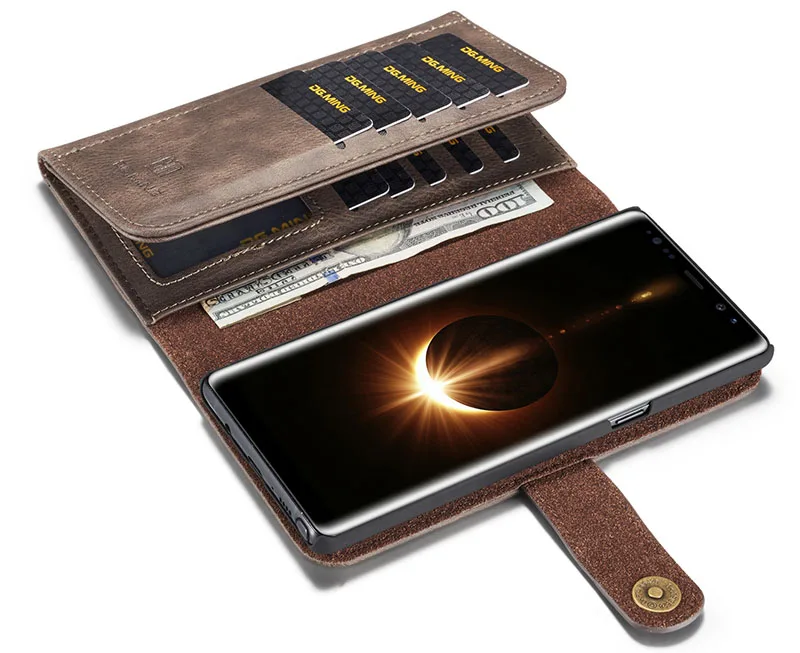 Кожаный чехол-кошелек с несколькими отделениями для карт для samsung Galaxy Note 8, 9, 10, чехол S8, S9, S10 Plus, Магнитный чехол-книжка