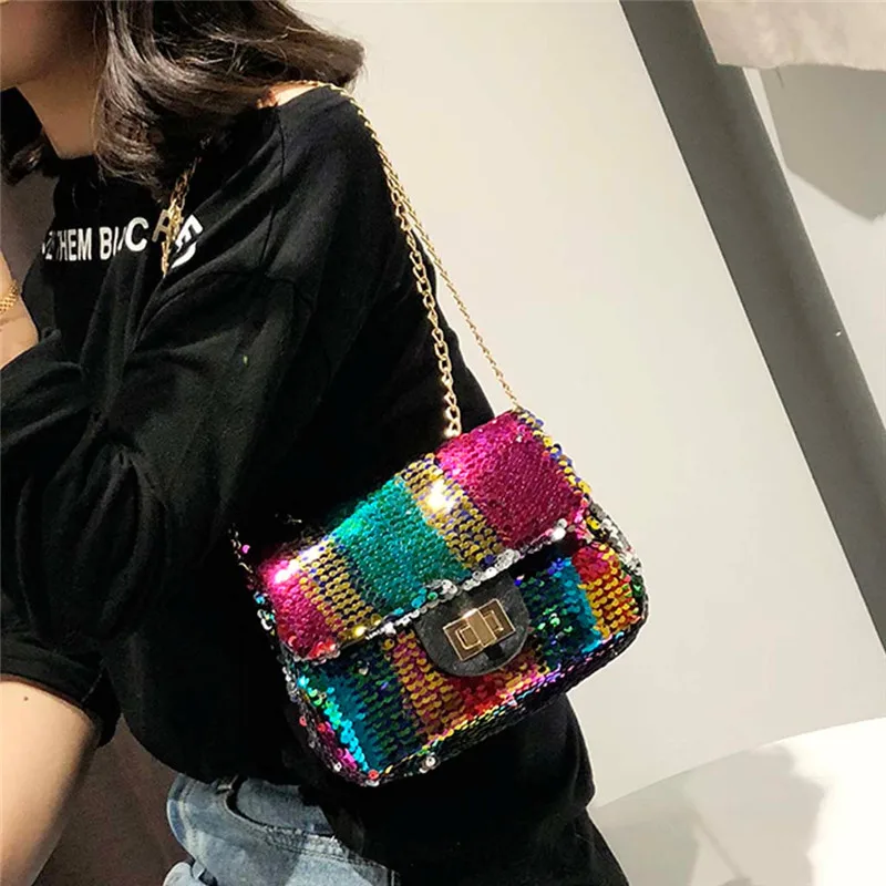 Sequins Tote Shoulder Bag Women Glitter Bling Handbag Girl Crossbody Messenger Sequins Tote Shoulder Bag Women Glitter Bling Handbag Girl Crossbody Messenger