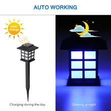 2 шт. садовый лампы светодиодный солнечной лампы для дорожек огни Открытый Водонепроницаемый на солнечных батареях для сада Ландшафтный дворовая дорожка патио дорожки