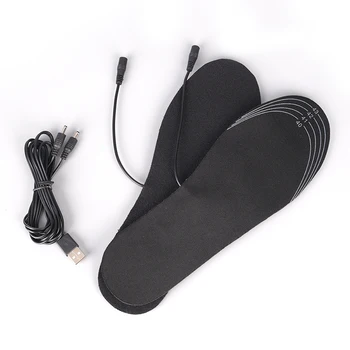 

4.5V USB Heated Insoles Heated Foot Warmer Insoles, Winter Outdoor Sports Ski Heating Insoles Keep Warm for Men Women Shoes