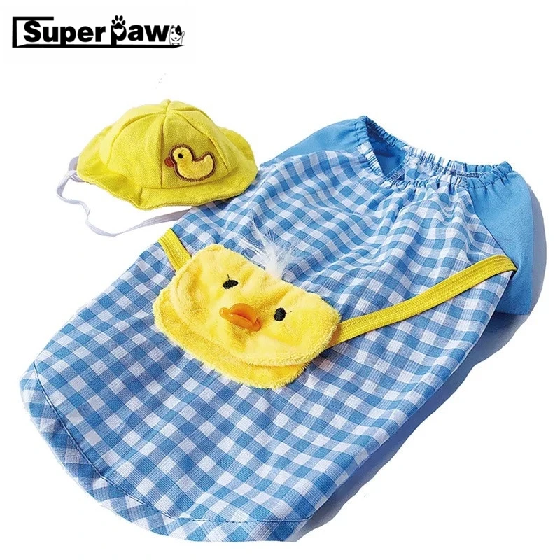 

Pet Dog Clothes with Bag and Hat Sweatshirt For Small Dogs Vest Student Casual Puppy Cat Costumes French Bulldog Clothing ZZC14