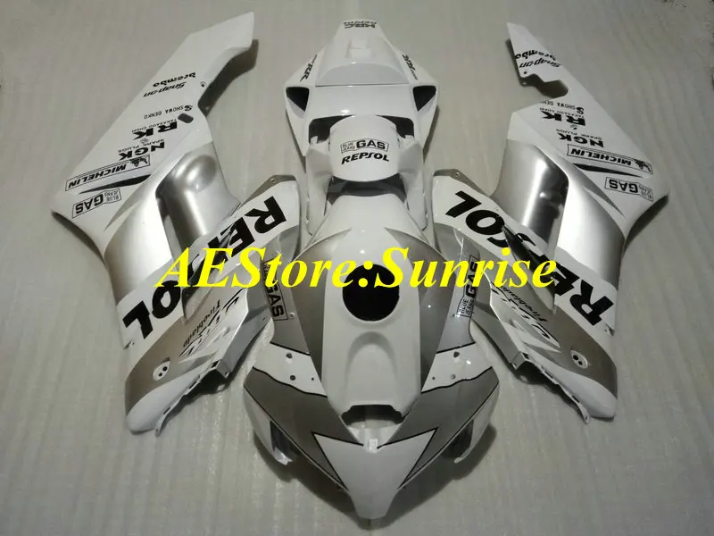 

Motorcycle Fairing kit for HONDA CBR1000RR 04 05 CBR 1000RR 2005 2004 cbr1000rr ABS White silver Fairings set+gifts HS07