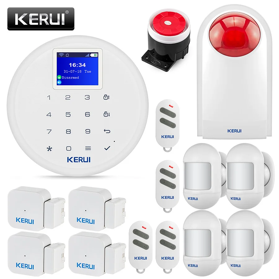 

KERUI W17 Wireless WiFi GSM Security Alarm System Burglar Alarm Home Protection Kits Multiple Language IOS Android APP Control