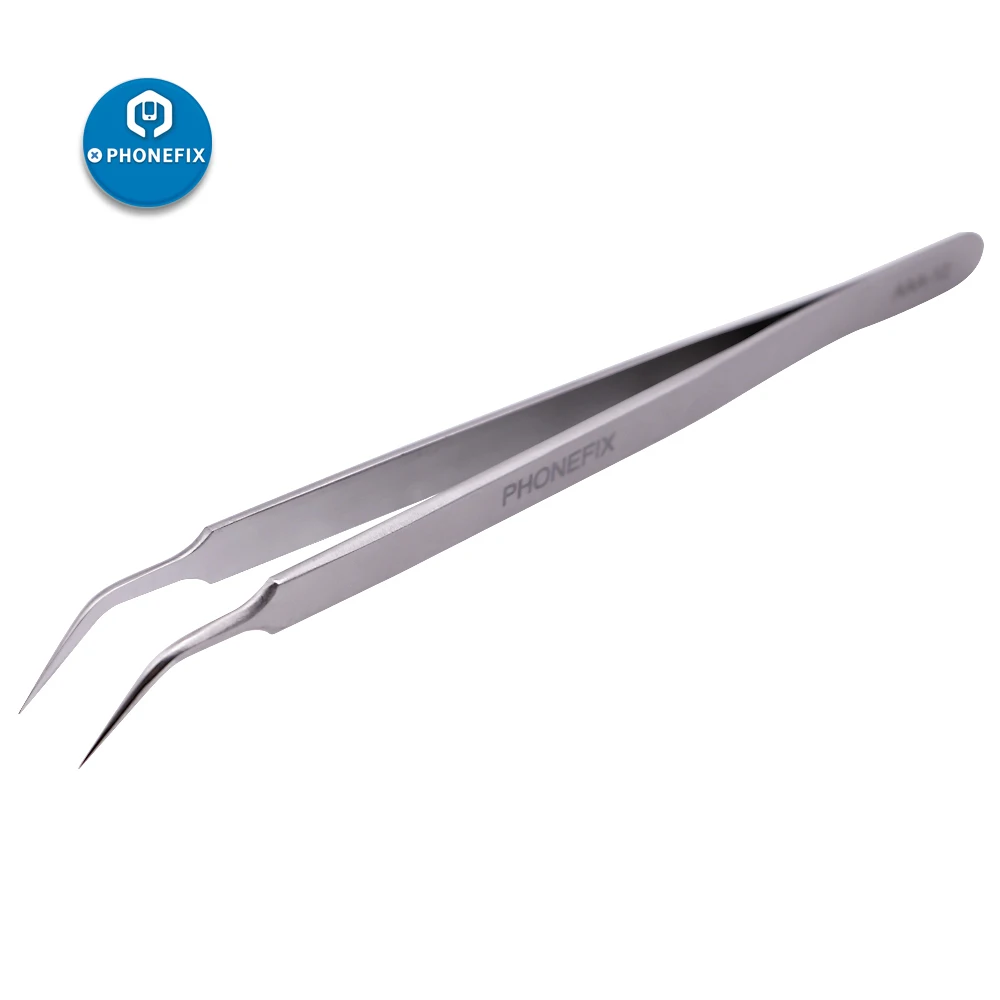 

Stainless Steel Lengthened Tweezers Precision Curved Straight Tip Anti-static Tweezers for Mobile Phone Repair Hand Tools