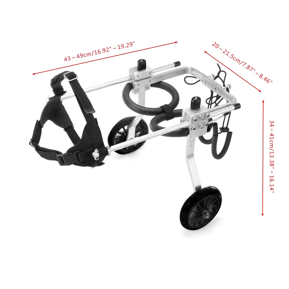 2-х колесный большой Размеры светильник Алюминий сплав ПЭТ/собака инвалидной коляски для людей с ограниченными возможностями задними лапами L Размеры