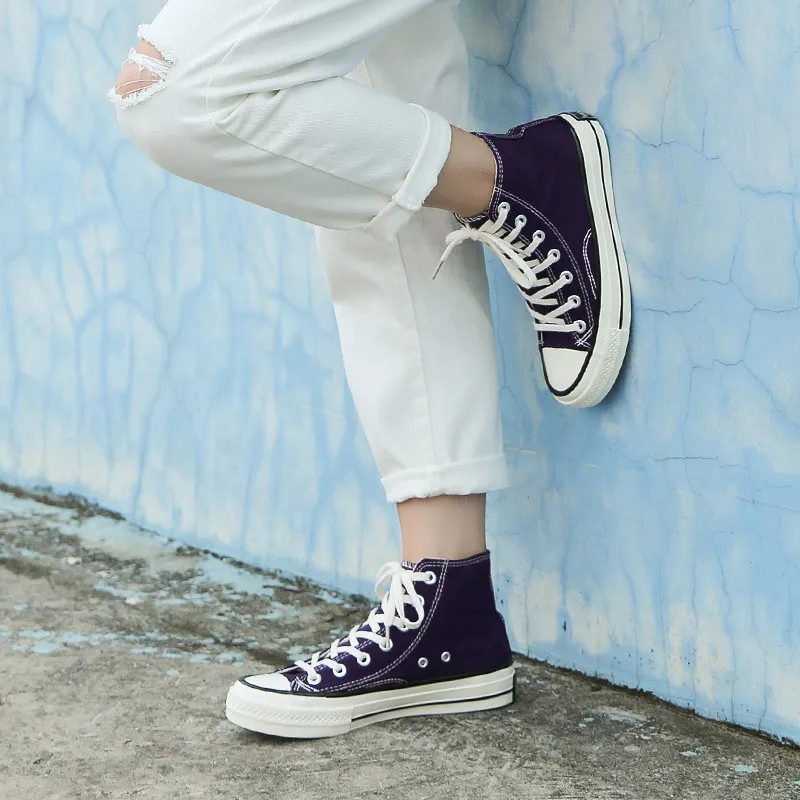 Классическое фиолетовое высококачественное новое поступление; женская модная парусиновая обувь для бега; повседневные кроссовки из проветриваемой ткани