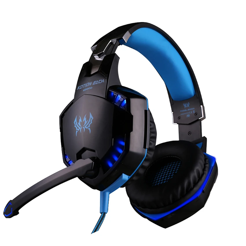 Игровые наушники KOTION G2000 игровая гарнитура шлем Стерео PC Gamer с микрофоном