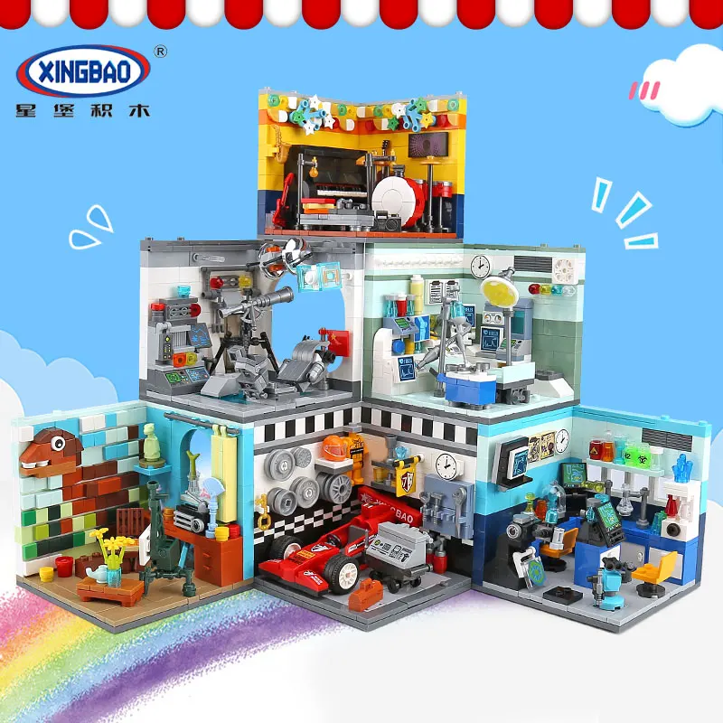 

XINGBAO 01402 New Genuine Building Series The Future Dreams House Set Building Blocks Educational Kid Toys As Christmas Gifts