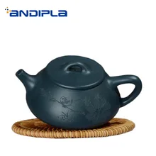 200 мл аутентичный китайский чайник для заварки чая Фиолетовый Глиняный заварочный чайник нарисованный вручную Цветок Птица узор Tianqing грязи каменный совок горшок чайная церемония пуэр чайник