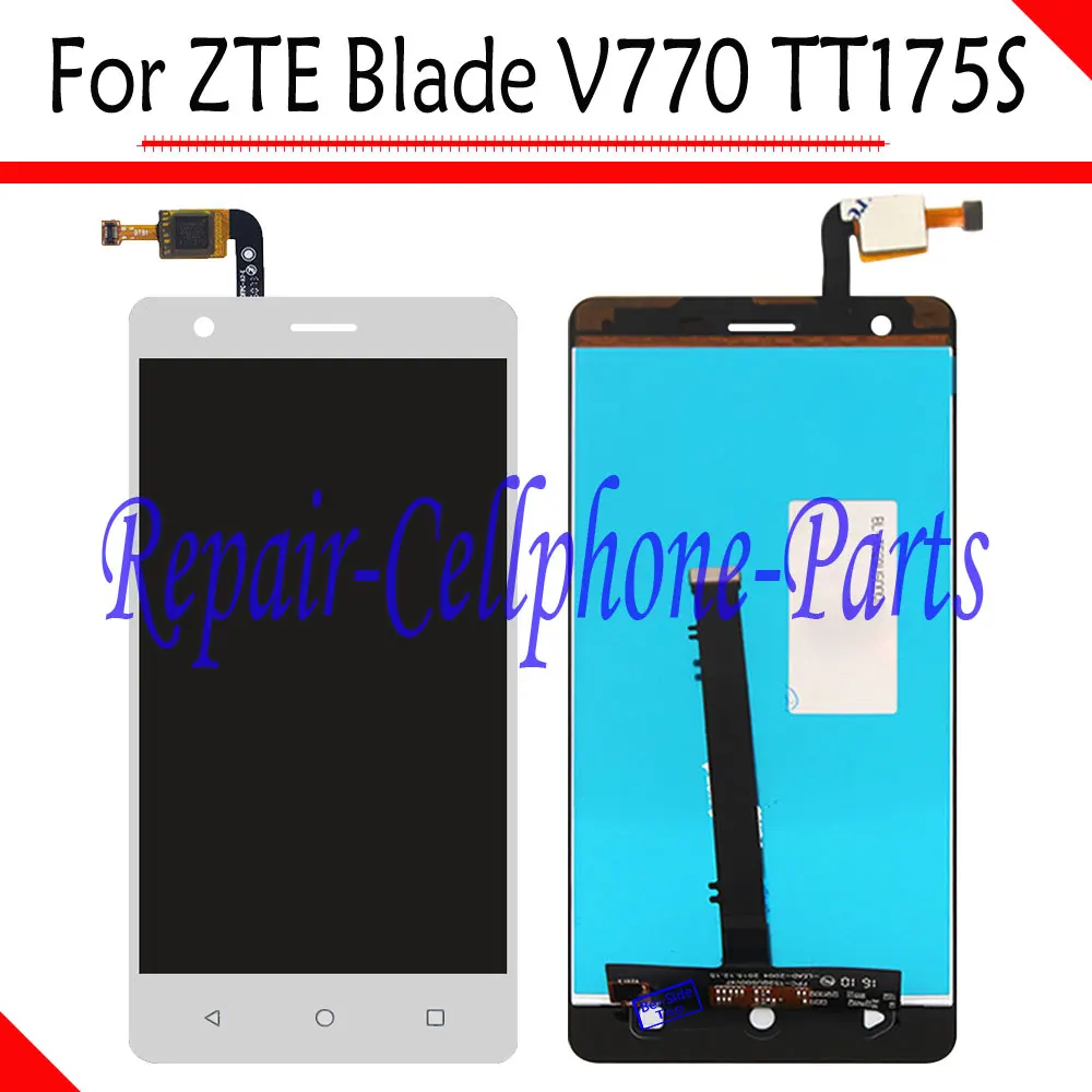 

White 100% new Full LCD DIsplay + Touch Screen Digitizer Assembly For ZTE Blade V770 Orange Neva 80 LTE / TT175S Free shipping