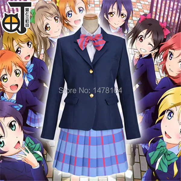 Японское аниме Love Live Kousaka Honoka язава Нико Nishikino Maki школьная форма милый
