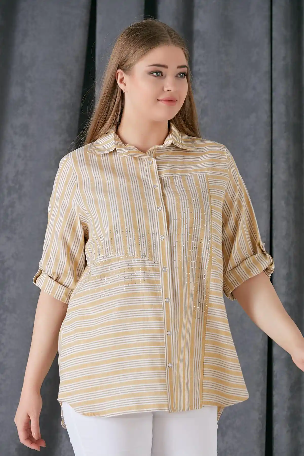 striped linen shirt womens