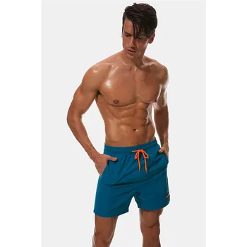 

Nylon Waterproof Beach Shorts Men Summer Solid Colors Elastic Waist Short Pants Vacation Beach Pants