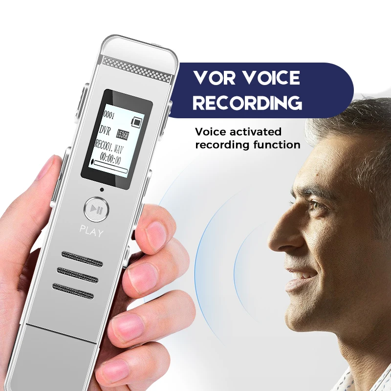 

USB Mp3 Hifi Recorder Dictaphone VOR Voice Recording Mini Registrar Hidden Sound Microphone Stereo Sound Recording DSP Chip