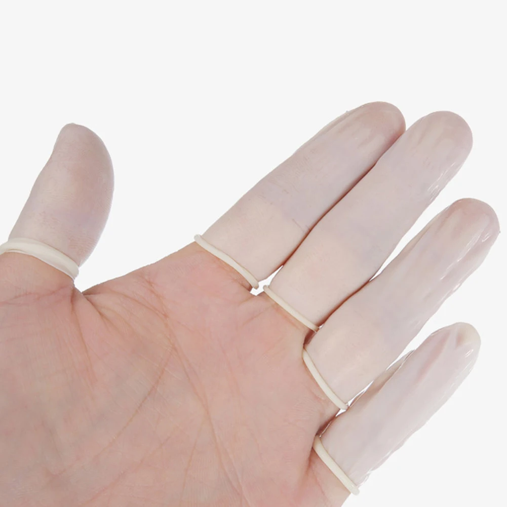 100 шт./пакет одноразовые палец для дизайна ногтей кроватки латекс пальцев Защитная крышка Упакованные маленькие резиновые защитные перчатки, инструменты для маникюра