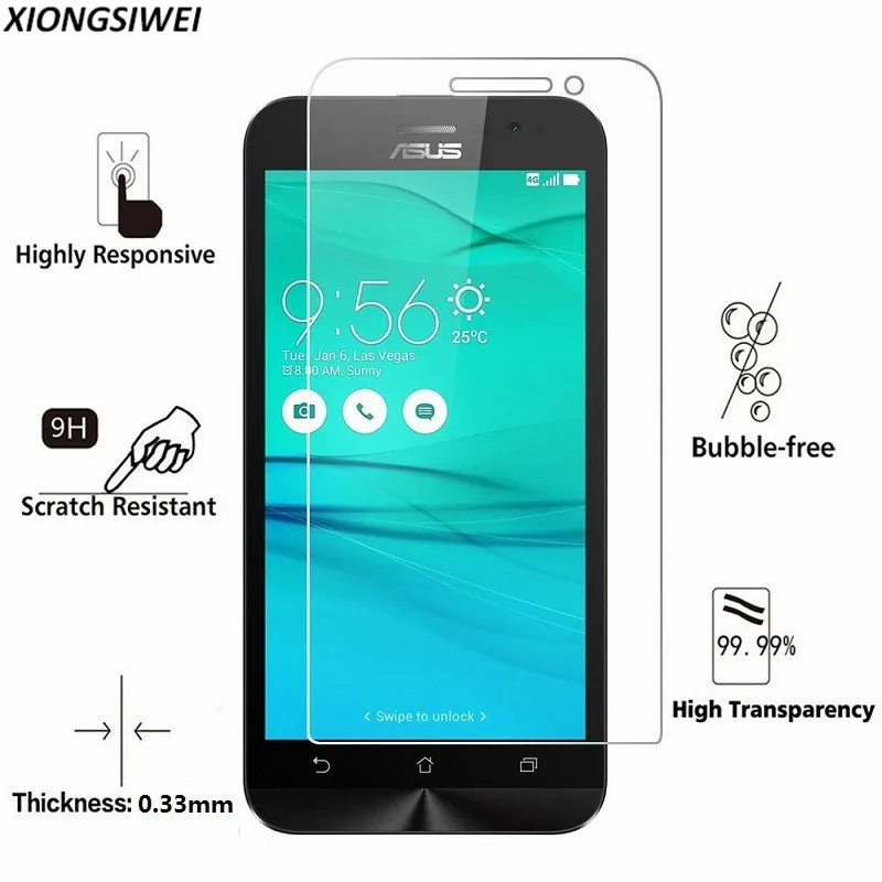 Закаленное стекло 9H для Asus Zenfone Go ZB500KL zb500кг ZB500 500KL 500 кг мобильный телефон