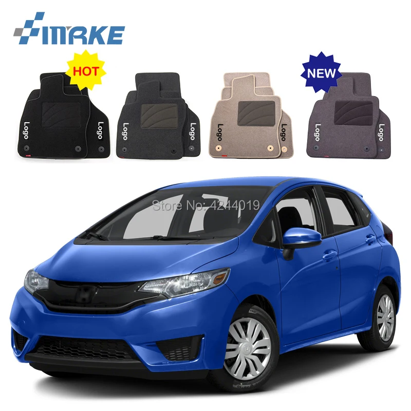 

For Honda Fit Car Floor Mats Front Rear Carpet Complete Set Liner All Weather Waterproof Customized Car Styling