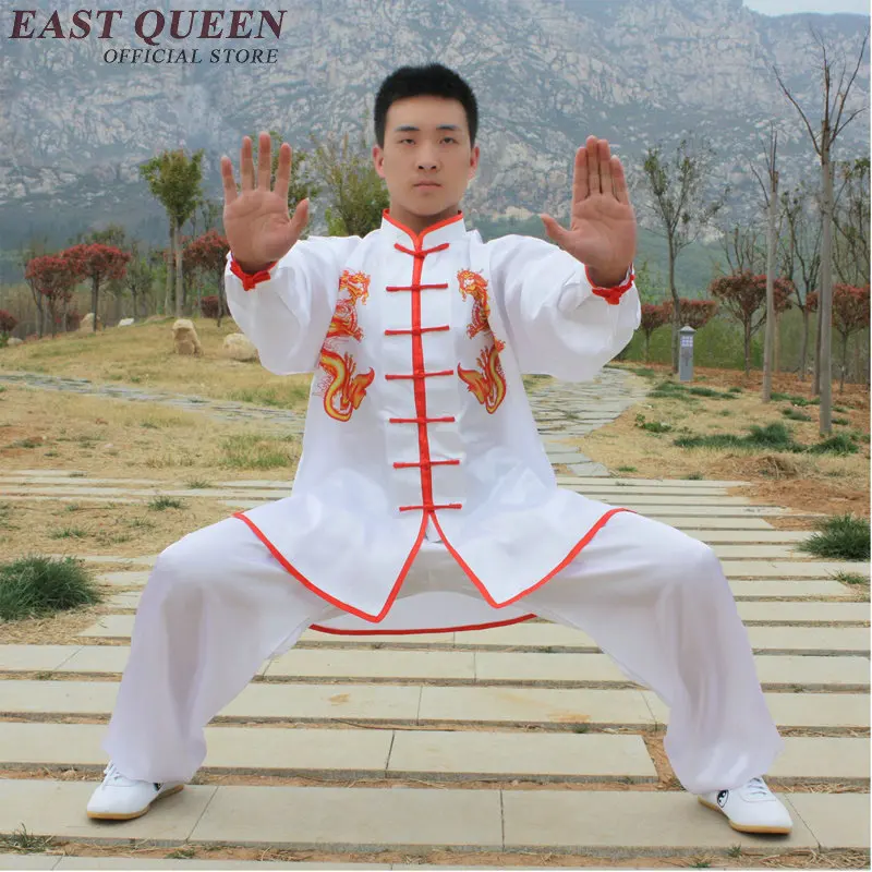 Wushu kung fu clothing uniform costume men male Chinese style dragon martial arts uniform wing chun clothing KK252