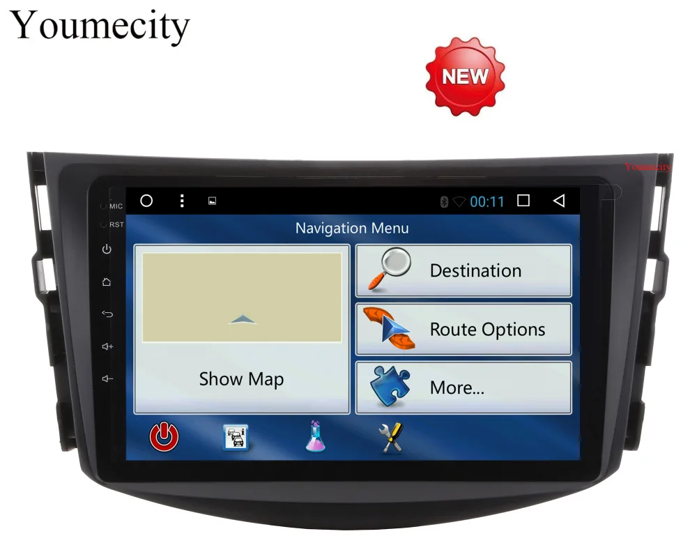 Youmecity Octa Core 1024*600 2Din Android 6.0 Car DVD for Toyota RAV4 Audio Video Stereo GPS Navigation Radio RDS 3G 4G Wifi