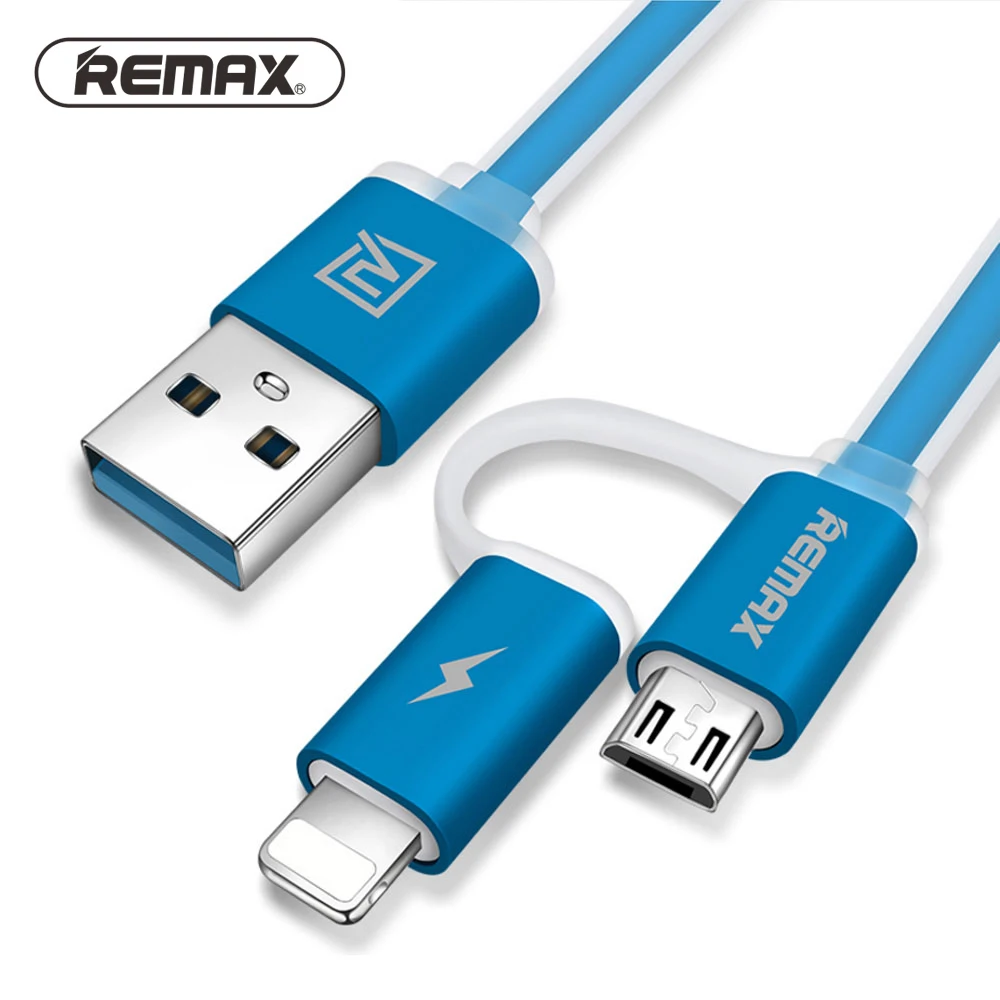 

Remax 2 in 1 USB Cable 2.1A Fast Charging Sync Data Charger Cable for iPhone x 6 7 8 7s 8s 6s Plus Samsung S6 S5 S4 Huawei Sony