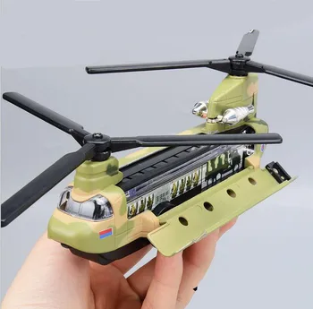 

High imulation transport helicopter,1: 64 Alloy Pull Back Helicopter Model, metal diecast, Musical& Flashing ,Free Shipping