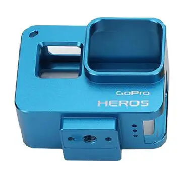 Для экшн-Камеры Gopro Hero 5 6 7 Черные Аксессуары CNC Алюминий металлические защитные Корпус чехол с креплением адаптера для экшн-Камеры Gopro Hero 5 - Цвет: Blue