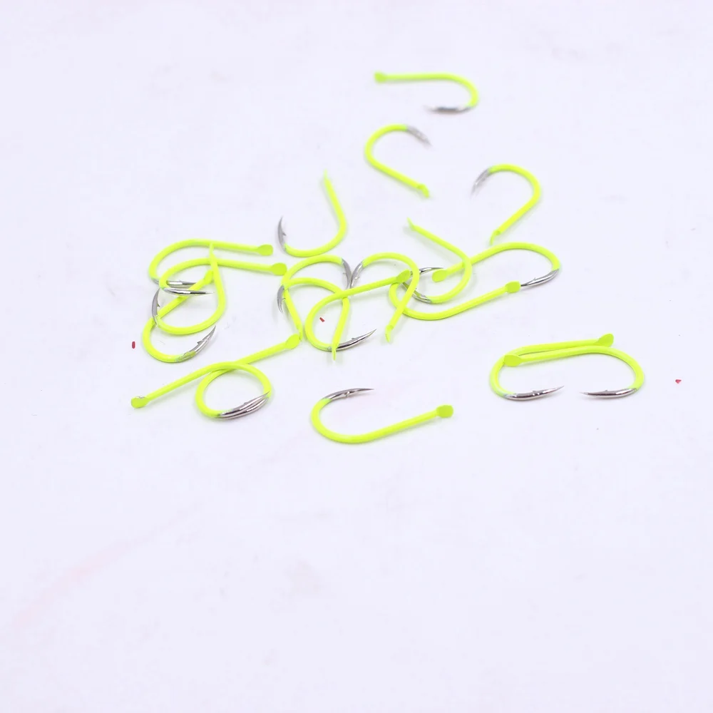 

10Pcs 12 Sizes 1 # -12 # High Carbon Steel Explosion With Fluorescence Hooks For Fishing And There is Barbs Fishing Goo