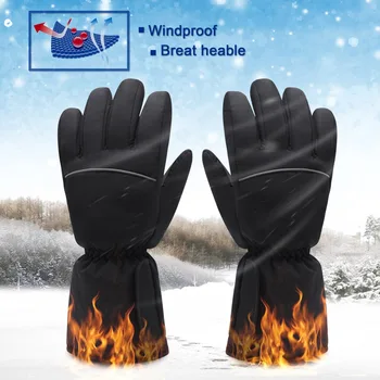 

Rechargeable Battery Heated Gloves Cycling Waterproof Winter Warm Thermal Gloves ,Hand Warmer (3.7V) Unisex Touchscreen Texting