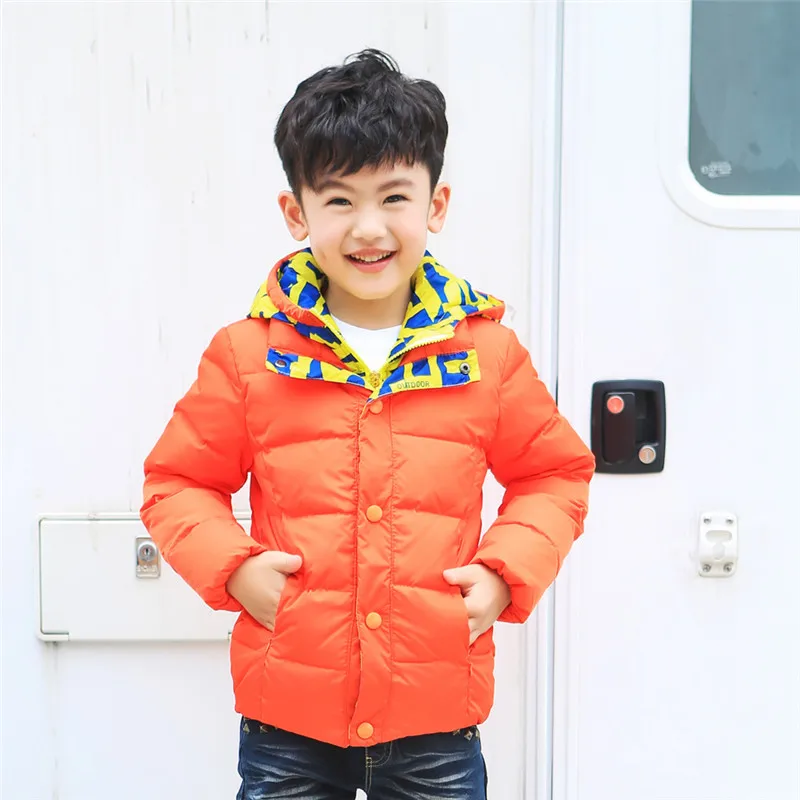 

Big Child Down Jacket for Boys Kids Hooded Down Coat Winter Jackets for Teenage Boys 4-12T 2 Color Children Outerwear Coat dj060